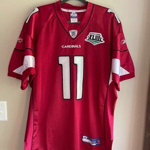 Authentic Reebok Arizona Cardinals Fitzgerald Super Bowl Football Jersey 52 XL